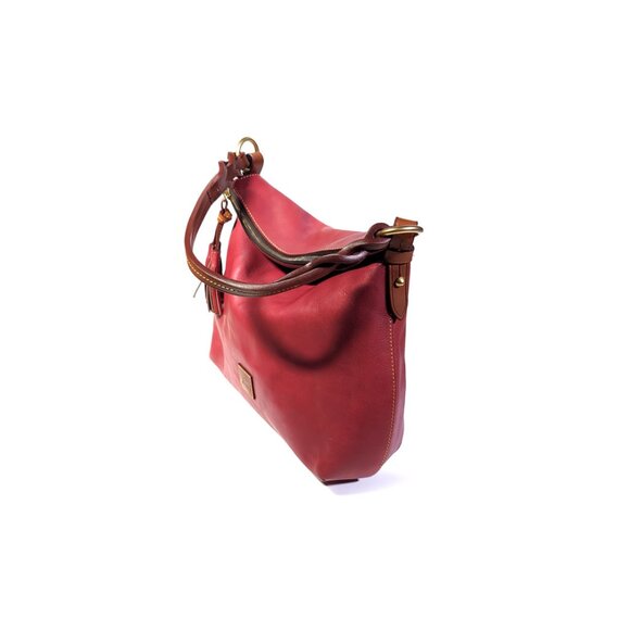 Dooney & Bourke Florentine Handbag Red Leather The 'Twist Strap Hobo' - Picture 5 of 12